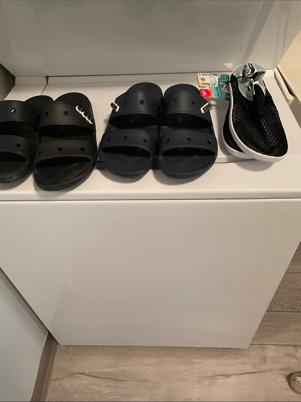 CROCS Black Double-Strap Slide Sandals